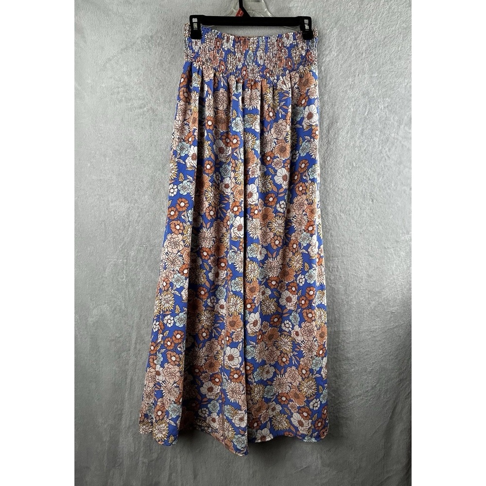 Sienna Sky floral boho Cottagecore women's pants Sz L lightweight sheer lined